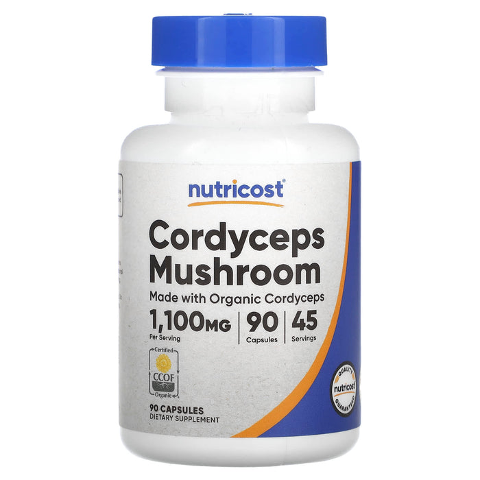 Nutricost, Cordyceps Mushroom, 550 mg, 90 Capsules