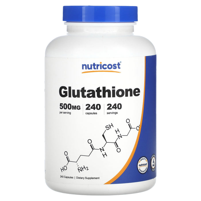 Nutricost, Glutathione, 500 mg, 240 Capsules