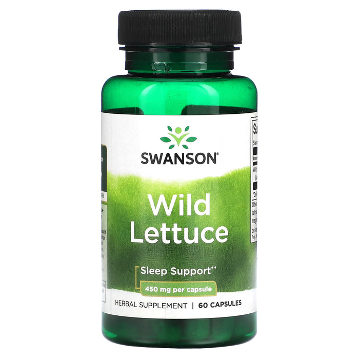 Swanson, Wild Lettuce, 450 mg, 60 Capsules