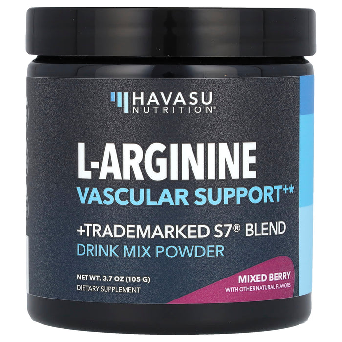 Havasu Nutrition, L-Arginine, Vascular Support, Mixed Berry, 3.7 oz (105 g)