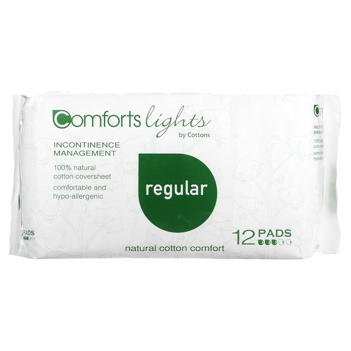 Cottons, Comforts Lights, Regular, 12 Pads