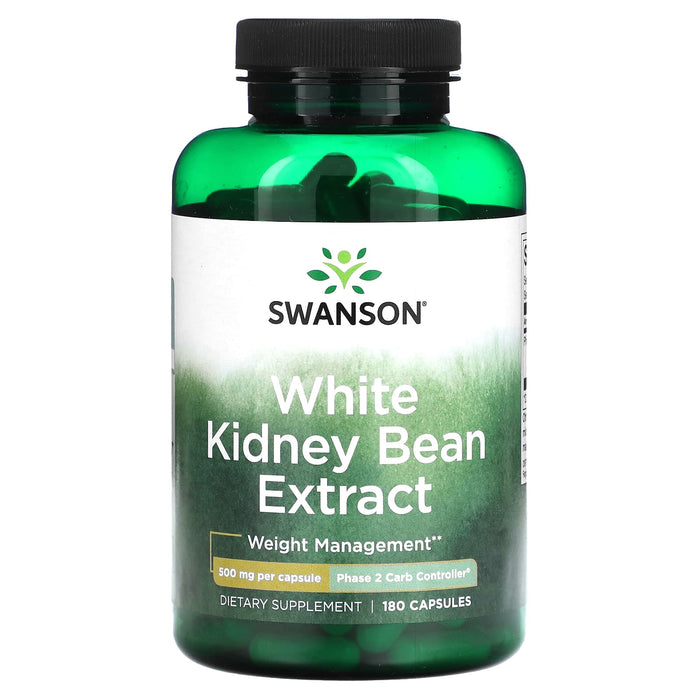 Swanson, White Kidney Bean Extract, 500 mg, 180 Capsules