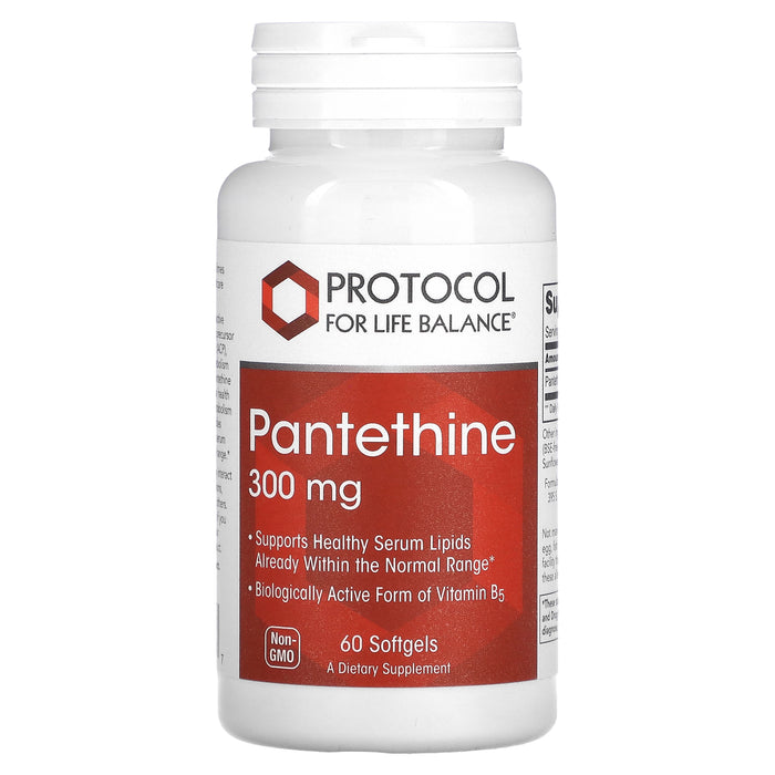 Protocol for Life Balance, Pantethine, 300 mg, 60 Softgels