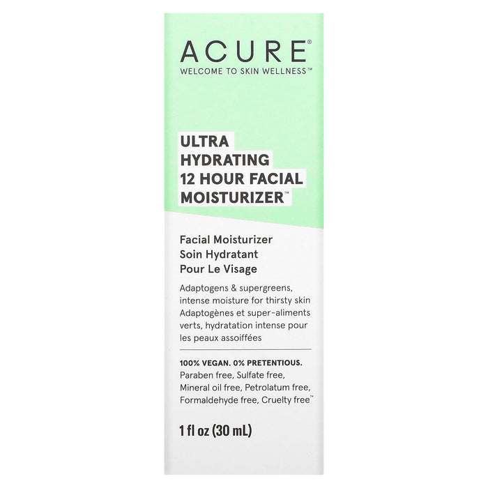 ACURE, Ultra Hydrating, 12 Hour Facial Moisturizer, 1 fl oz (30 ml)