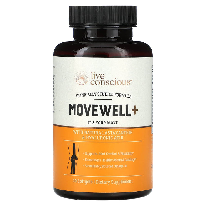 Live Conscious, Movewell+, 30 Softgels