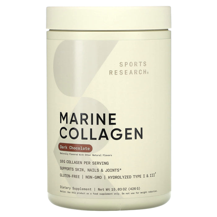 Sports Research, Marine Collagen, Dark Chocolate, 15.03 oz (426 g)