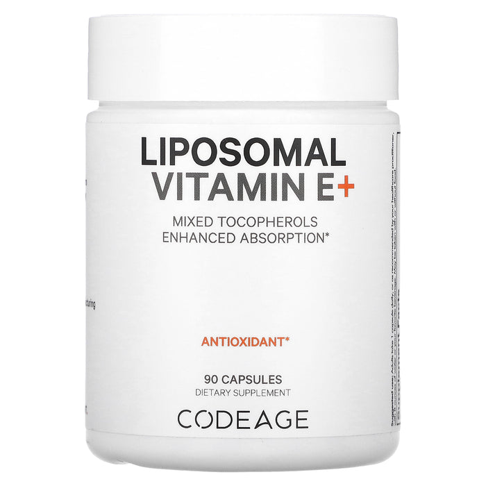 Codeage, Liposomal Vitamin E+, Mixed Tocopherols, 90 Capsules