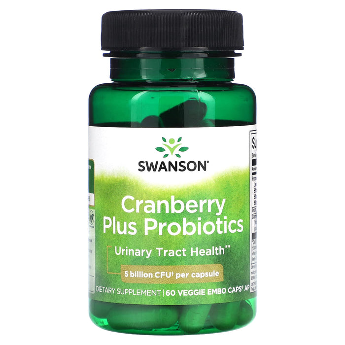 Swanson, Cranberry Plus Probiotics, 5 Billion CFU, 60 Veggie Embo Caps