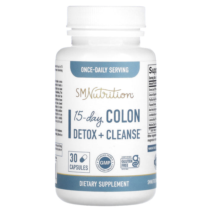 SMNutrition, 15-Day Colon Detox + Cleanse, 30 Capsules
