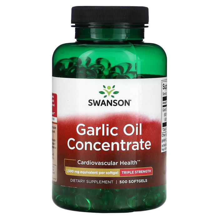 Swanson, Garlic Oil Concentrate, 1,500 mg, 500 Softgels