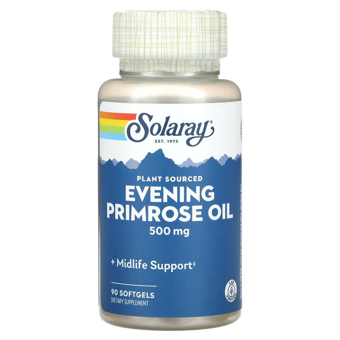 Solaray, Plant Sourced Evening Primrose Oil, 500 mg, 90 Softgels