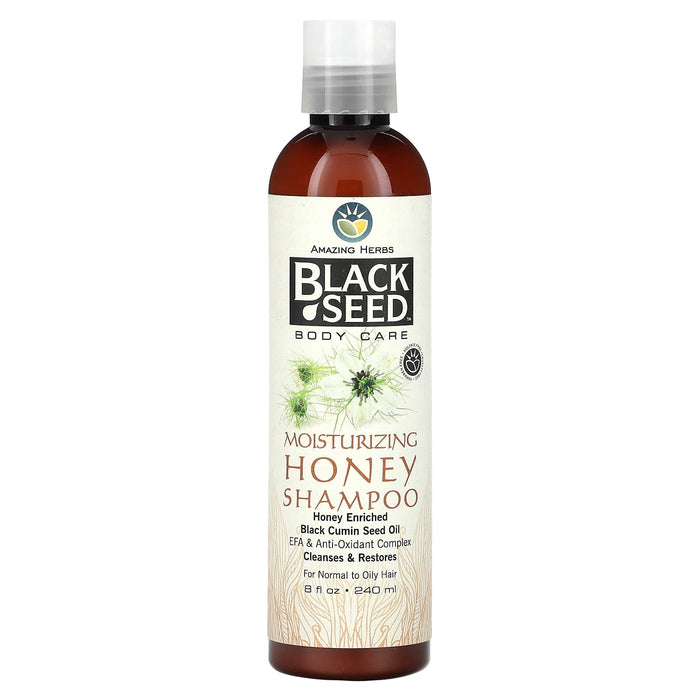 Amazing Herbs, Black Seed, Moisturizing Honey Shampoo, For Normal to Oily Hair, 8 fl oz (240 ml)