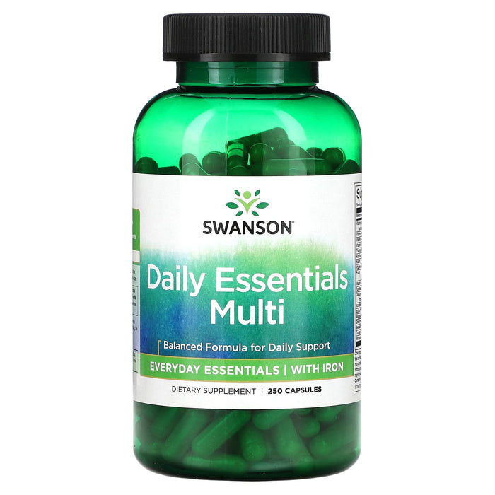 Swanson, Daily Essential Multi with Iron, 250 Capsules