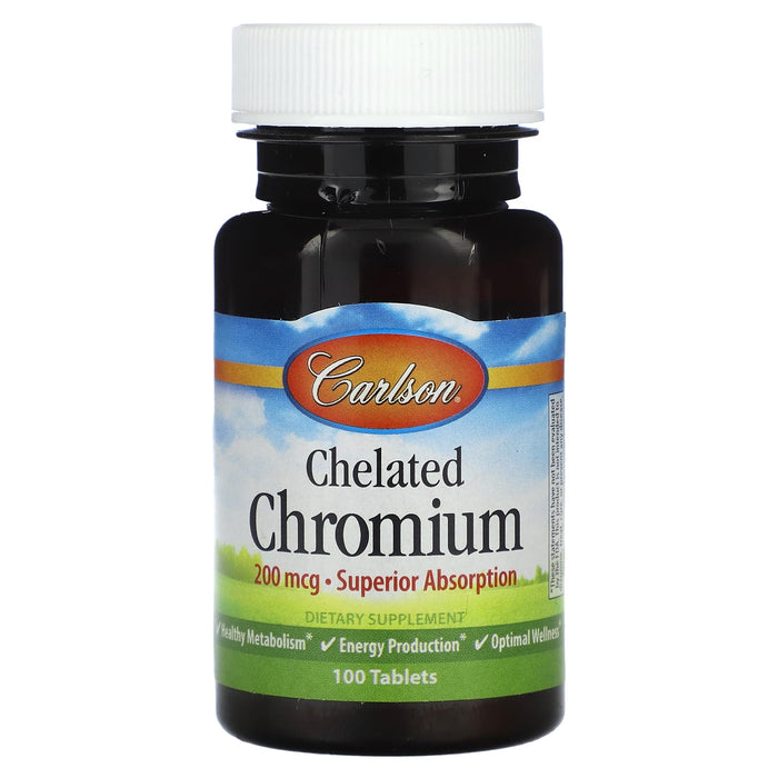 Carlson, Chelated Chromium, 200 mcg, 300 Tablets