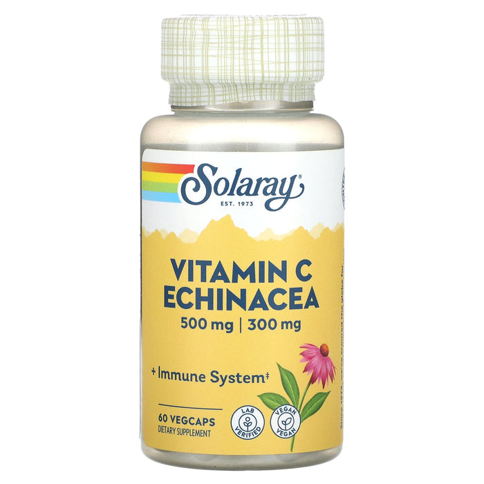 Solaray, Vitamin C Echinacea, 60 VegCaps