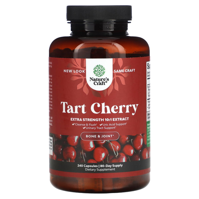 Nature's Craft, Tart Cherry, Extra Strength 10:1 Extract, 240 Capsules