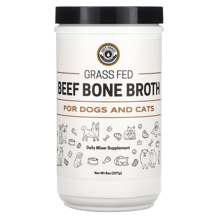 Left Coast Performance, Grass Fed, Beef Bone Broth, For Dogs and Cats, 8 oz (227 g)
