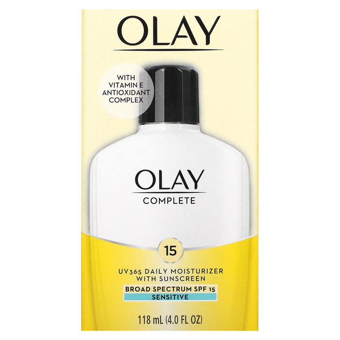 Olay, Complete, UV365 Daily Moisturizer with Sunscreen, SPF 15, Sensitive, 4 fl oz (118 ml)