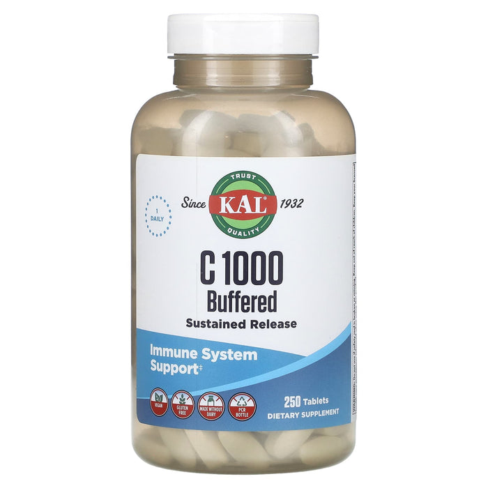 KAL, C 1000 Sustained Release, Buffered, 250 Tablets