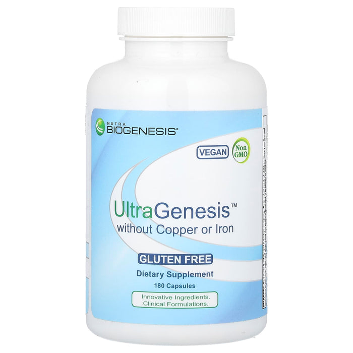 Nutra BioGenesis, UltraGenesis Without Copper or Iron, 180 Capsules