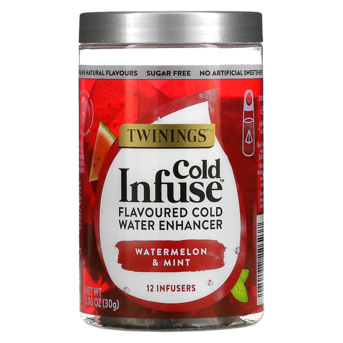 Twinings, Cold Infuse, Flavoured Cold Water Enhancer, Blueberry & Apple, 12 Infusers, 1.06 oz (30 g)