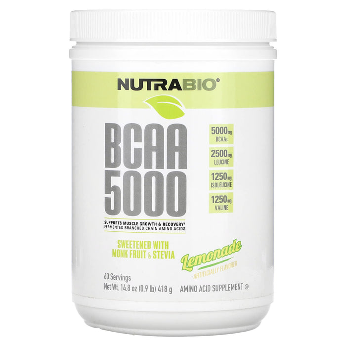 Nutrabio Labs, BCAA 5000, Lemonade, 0.9 lb 14.8 oz (418 g)