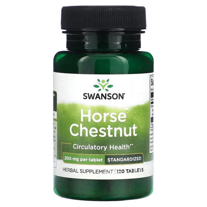 Swanson, Horse Chestnut, Standardized, 200 mg, 120 Tablets