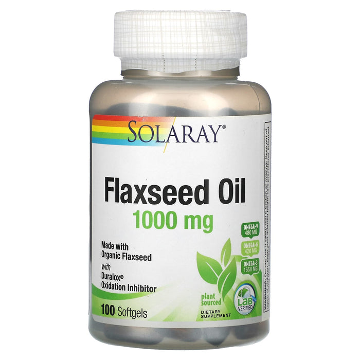 Solaray, Flaxseed Oil, 333 mg, 100 Softgels
