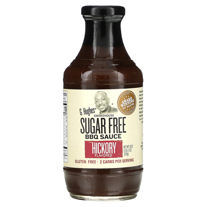 G Hughes, Sugar Free BBQ Sauce, Sweet & Spicy, 1 lb 2 oz (510 g)