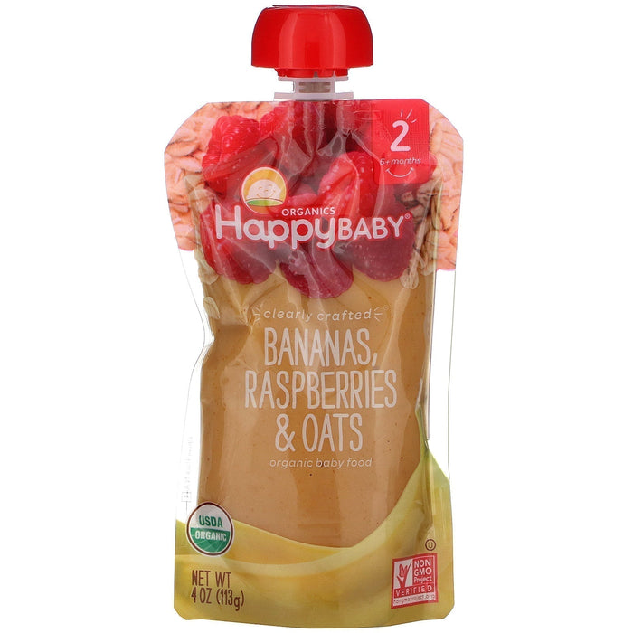 Happy Family Organics, Happy Baby, Organic Baby Food, 6+ Months, Pears, Pumpkin, Peaches & Granola, 4 oz (113 g)