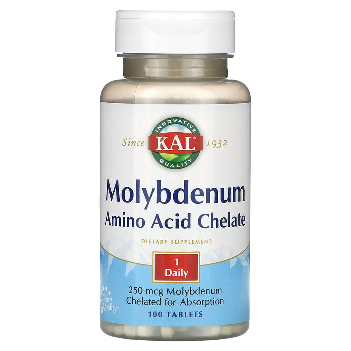 KAL, Molybdenum Amino Acid Chelate, 250 mcg, 100 Tablets