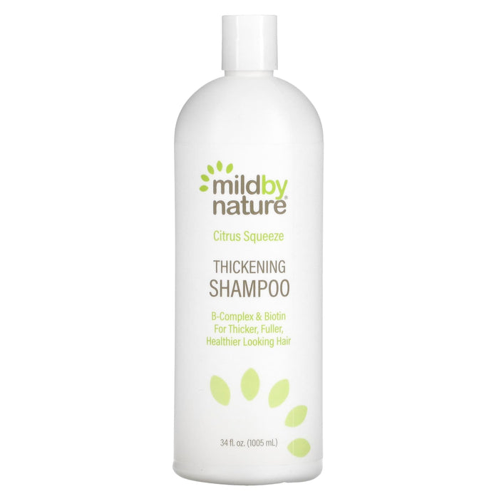 Mild By Nature, Thickening Shampoo, B-Complex & Biotin, Citrus Squeeze, 34 fl oz (1005 ml)