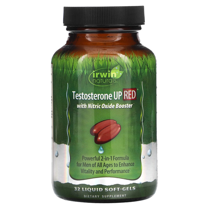 Irwin Naturals, Testosterone UP Red with Nitric Oxide Booster, 32 Liquid Soft-Gels