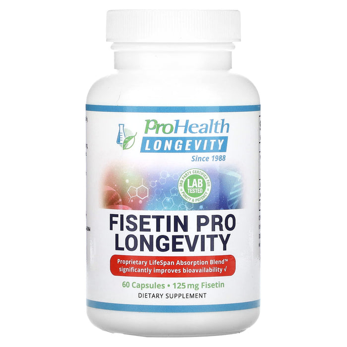 ProHealth Longevity, Fisetin Pro Longevity, 125 mg, 60 Capsules
