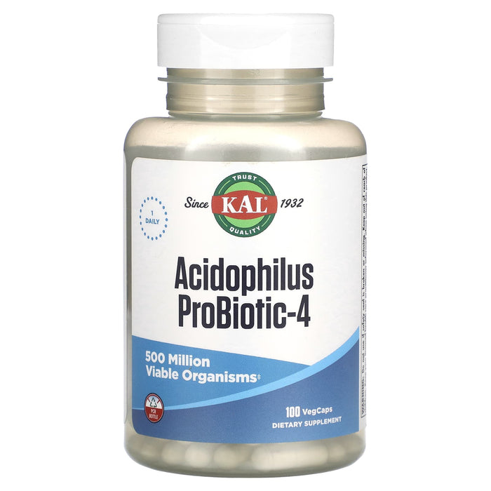 KAL, Acidophilus Probiotic-4, 100 VegCaps