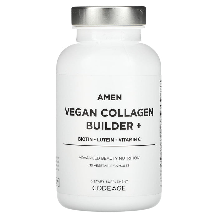 Codeage, Amen, Vegan Collagen Builder+, 30 Vegetable Capsules