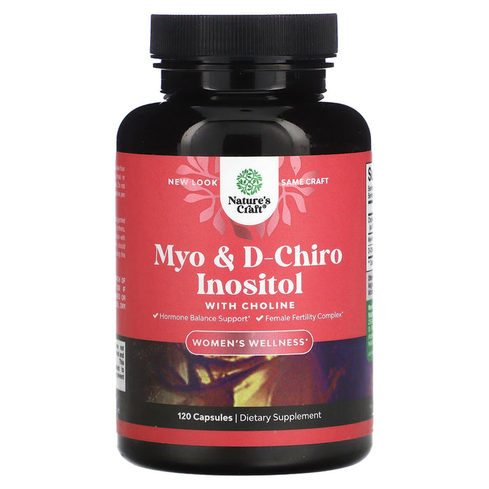 Nature's Craft, Myo & D-Chiro Inositol with Choline, 120 Capsules