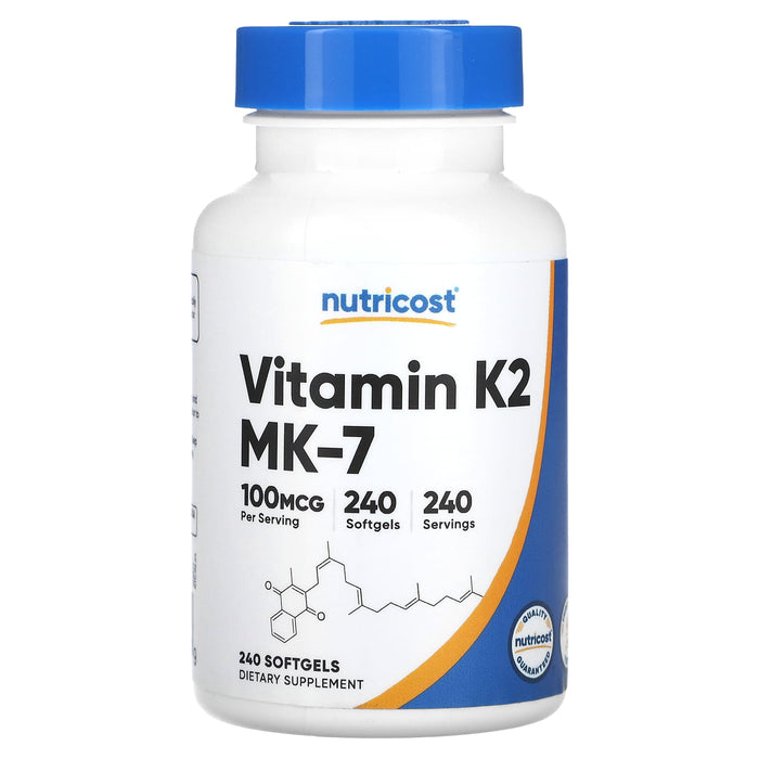 Nutricost, Vitamin K2 MK-7, 100 mcg, 240 Softgels