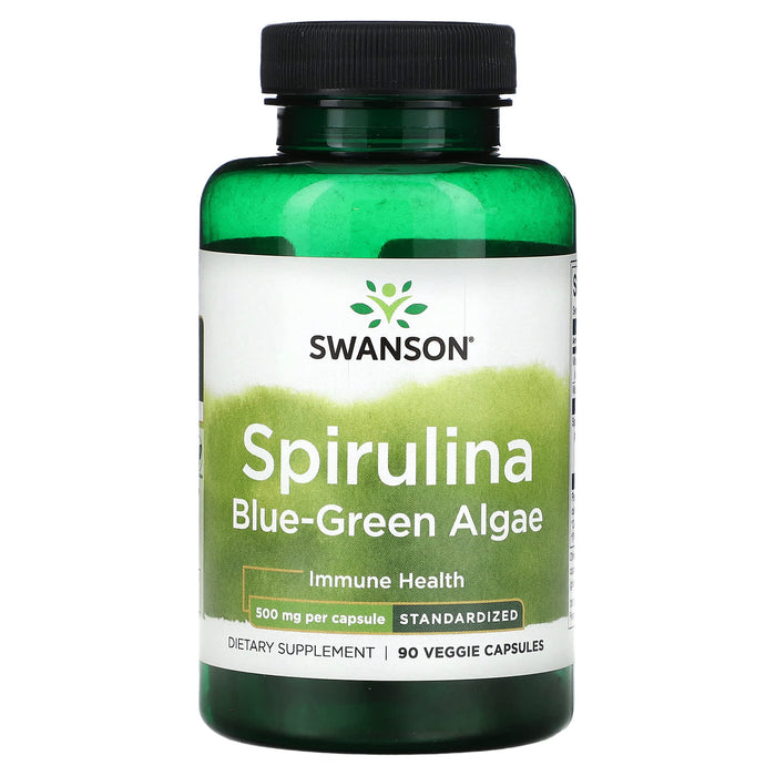 Swanson, Spirulina Blue-Green Algae, 500 mg, 90 Veggie Capsules