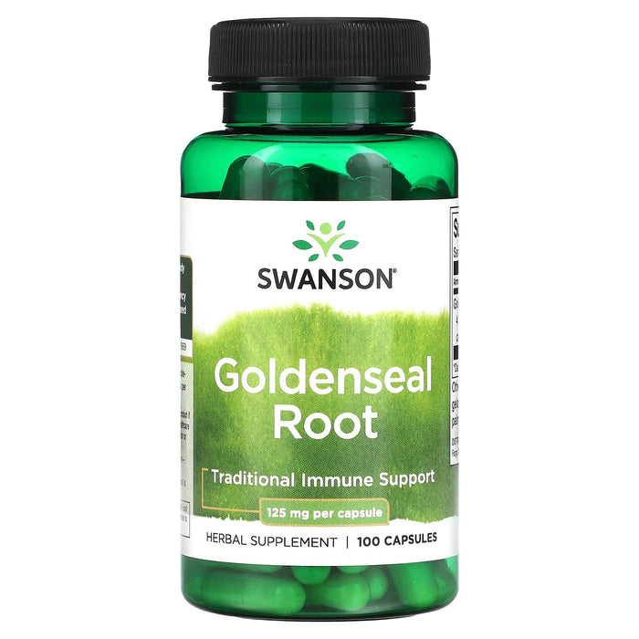 Swanson, Goldenseal Root, 125 mg, 100 Capsules