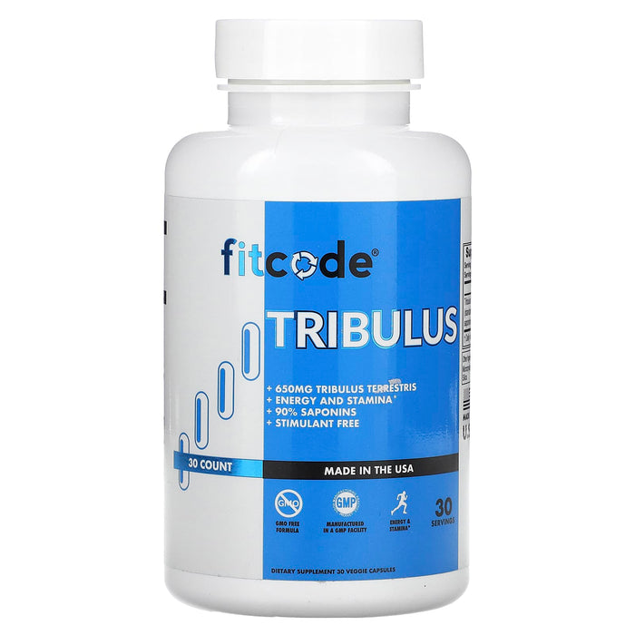 FITCODE, Tribulus , 650 mg , 30 Veggie Capsules