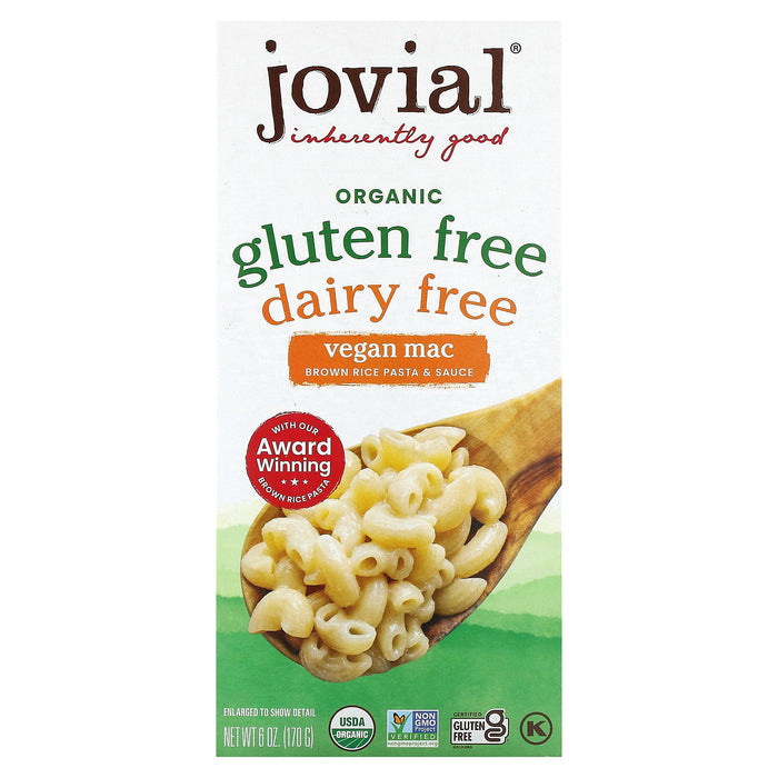 Jovial, Organic Gluten Free, Dairy Free, Vegan Mac, 6 oz (170 g)