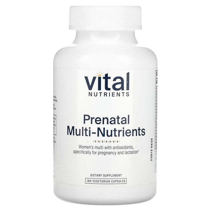 Vital Nutrients, Prenatal Multi-Nutrients, 180 Vegetarian Capsules