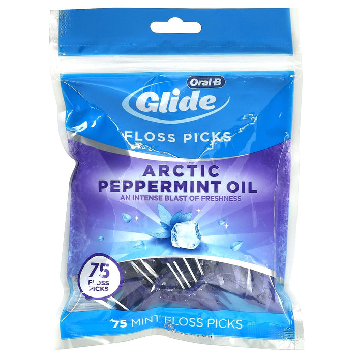 Oral-B, Glide, Floss Picks, Arctic Peppermint Oil, 75 Count