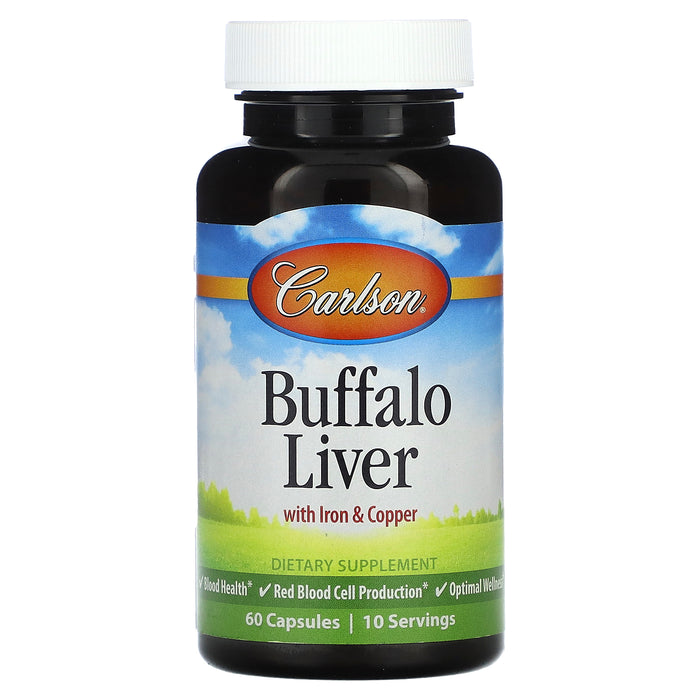Carlson, Buffalo Liver with Iron & Copper, 60 Capsules
