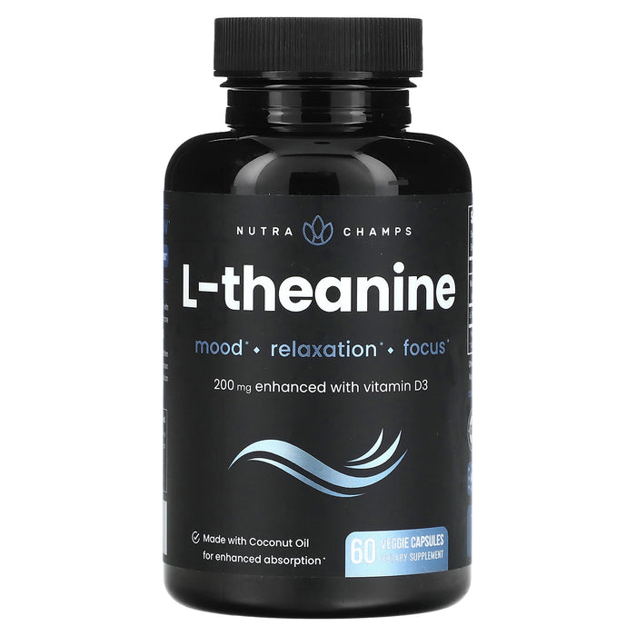 NutraChamps, L-Theanine, 200 mg, 60 Veggie Capsules