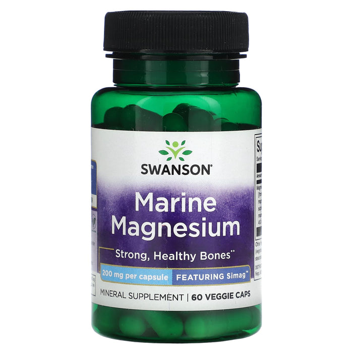 Swanson, Marine Magnesium, 200 mg, 60 Veggie Caps