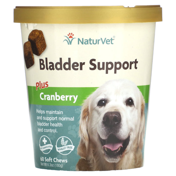 NaturVet, Bladder Support Plus Cranberry, For Dogs, 60 Soft Chews, 6.3 oz (180 g)