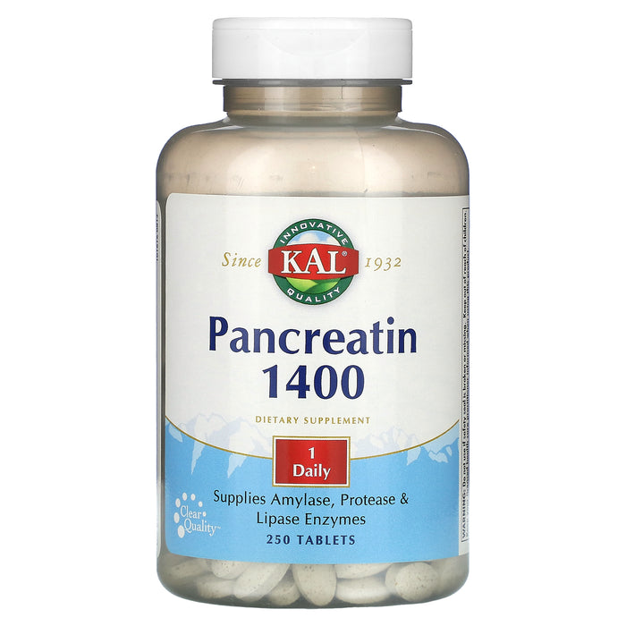 KAL, Pancreatin 1400, 250 Tablets