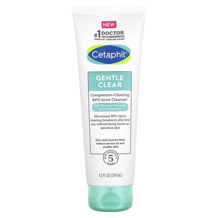 Cetaphil, Gentle Clear, Complexion-Clearing BPO Acne Cleanser, 4.2 fl oz (124 ml)